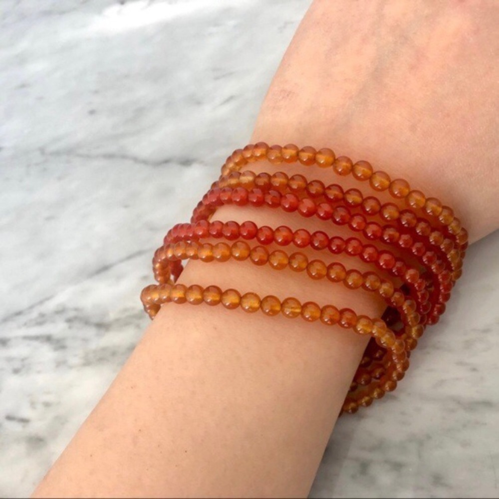 New Genuine natural carnelian gold filled bracelet